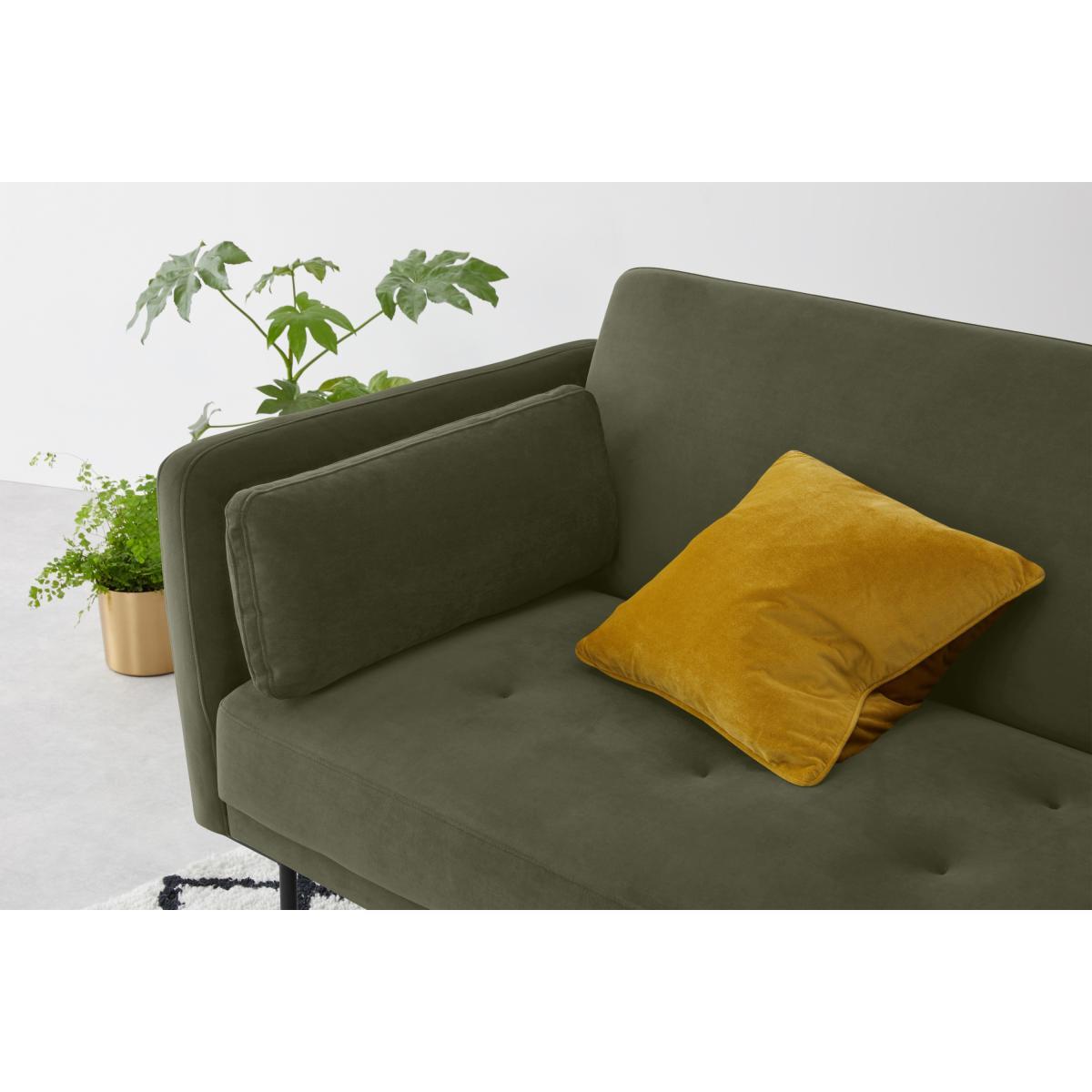 Harlow Click Clack Sofa Bed, Pistachio Green Recycled Velvet – image 5