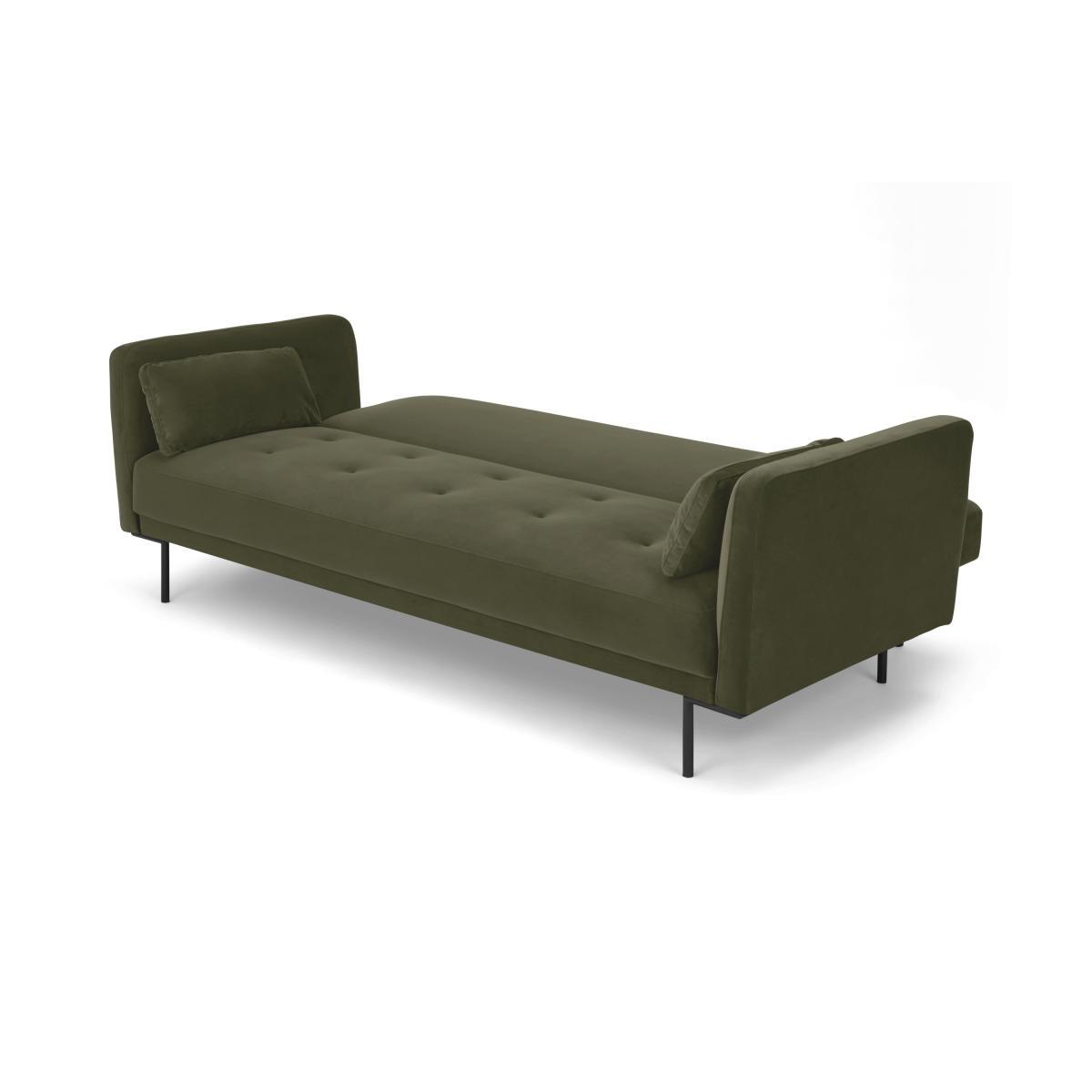 Harlow Click Clack Sofa Bed, Pistachio Green Recycled Velvet – image 6