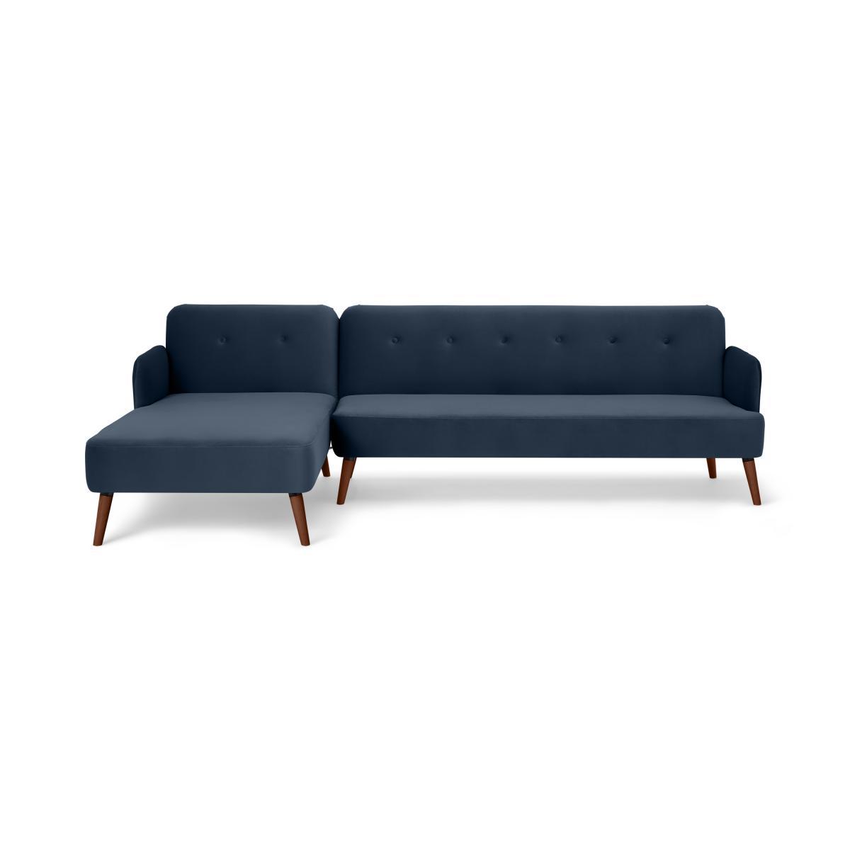 Elvi Left Hand Facing Chaise End Click Clack Sofa Bed, Sapphire Blue Velvet – image 2