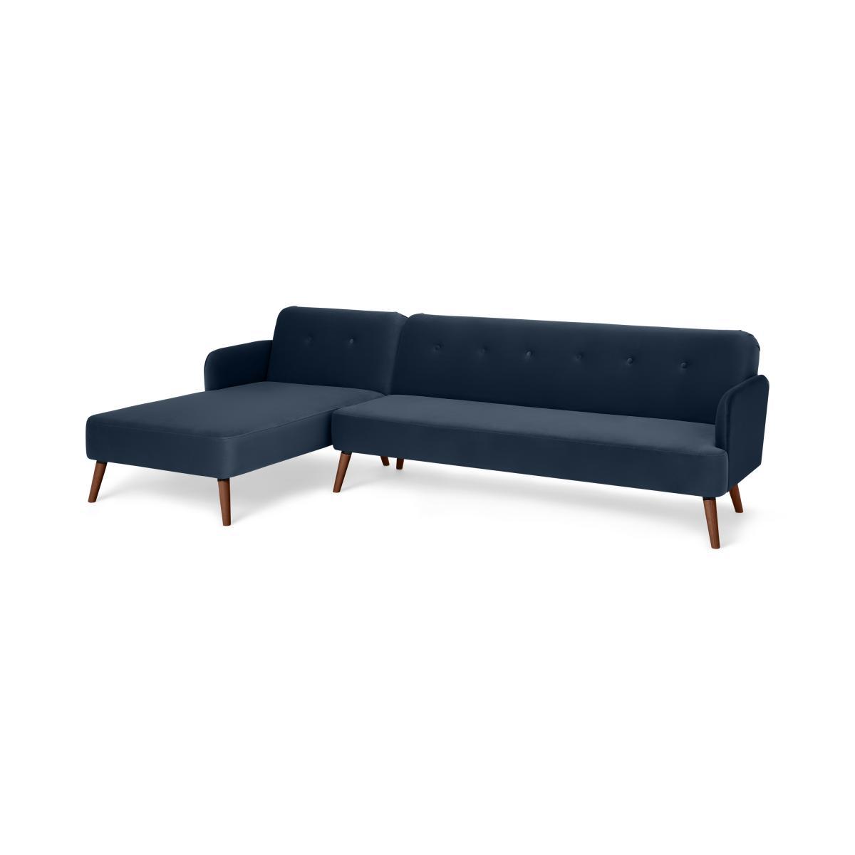 Elvi Left Hand Facing Chaise End Click Clack Sofa Bed, Sapphire Blue Velvet – image 3