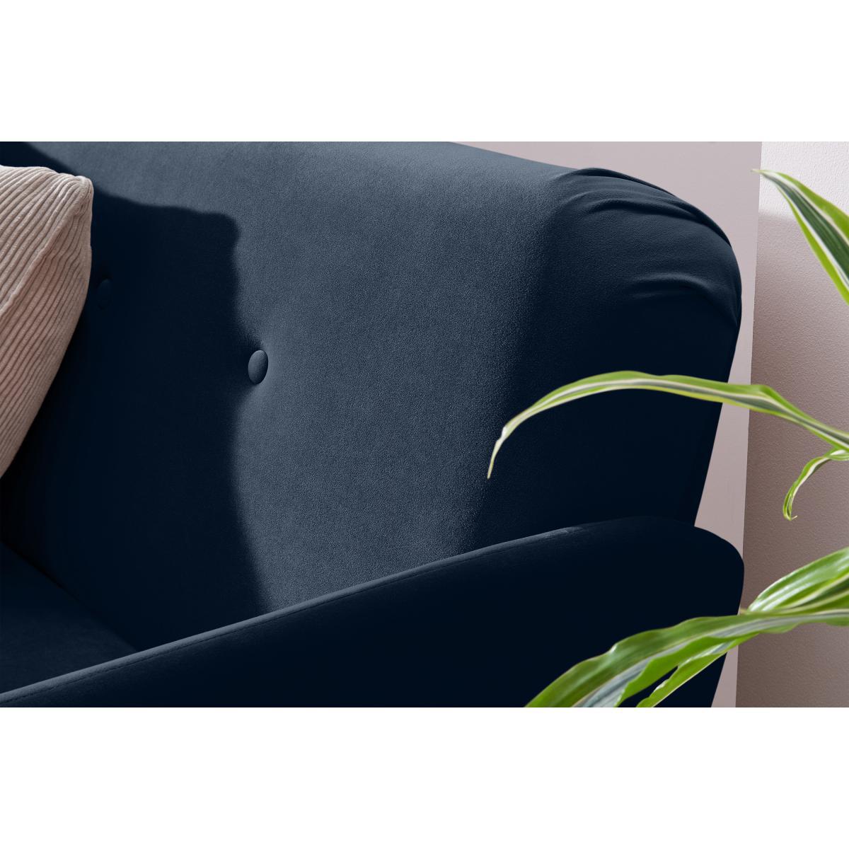 Elvi Left Hand Facing Chaise End Click Clack Sofa Bed, Sapphire Blue Velvet – image 5