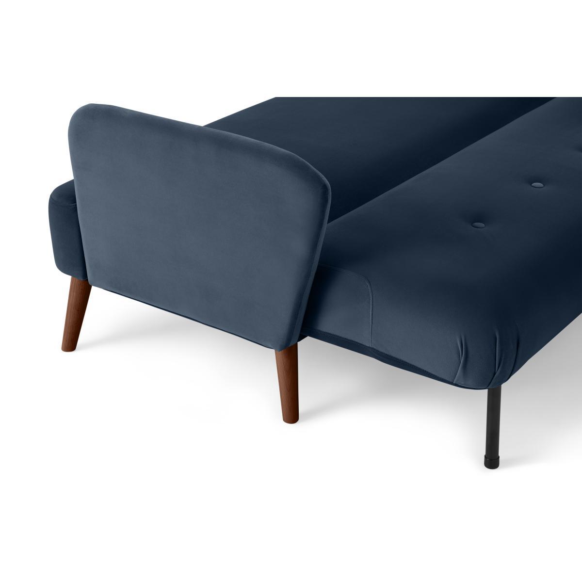 Elvi Left Hand Facing Chaise End Click Clack Sofa Bed, Sapphire Blue Velvet – image 9