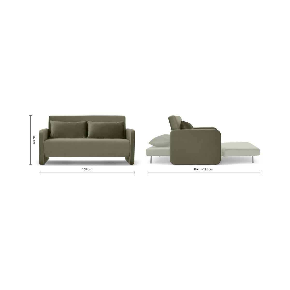 Vinnie Large Double Sofa Bed, Sycamore Green Velvet – image 11