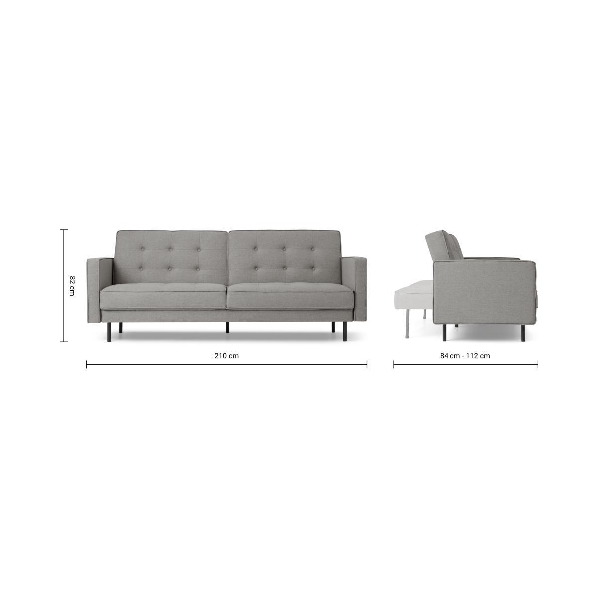 Rosslyn Click Clack Sofa Bed, Cinder Grey – image 10