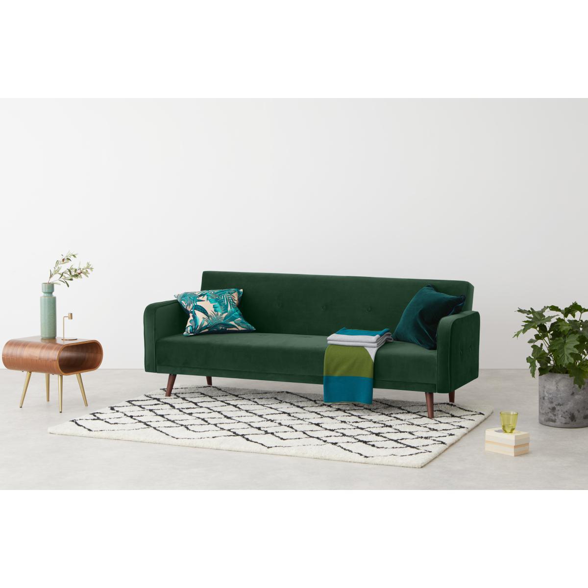 Chou Click Clack Sofa Bed, Moss Green Velvet – image 4