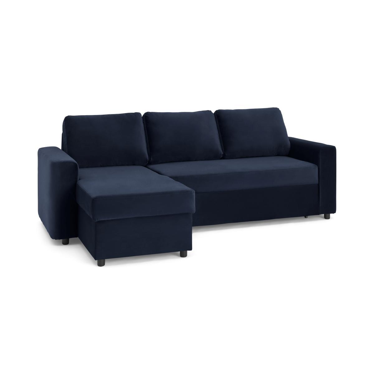 Aidian Corner Sofa Bed with Storage, Regal Blue Velvet – image 3