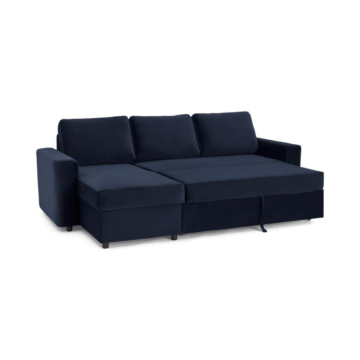 Aidian Corner Sofa Bed with Storage, Regal Blue Velvet – image 8