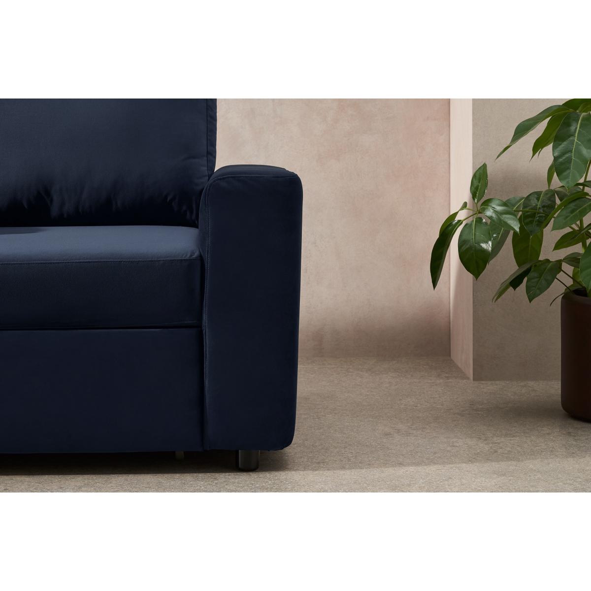 Aidian Corner Sofa Bed with Storage, Regal Blue Velvet – image 10