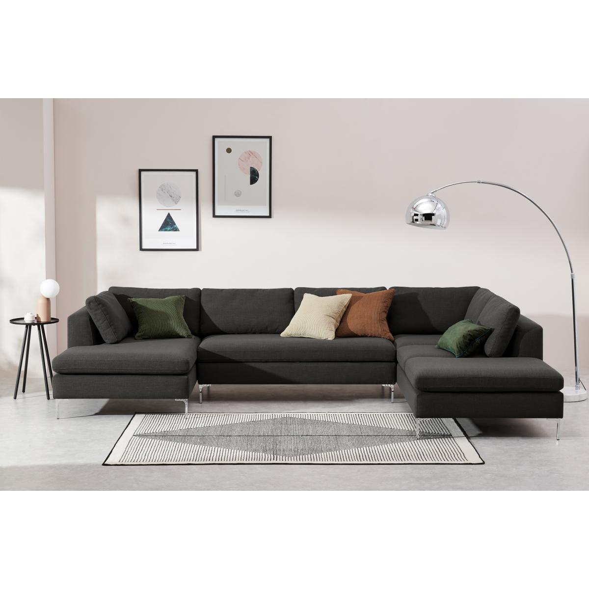 Monterosso Right Hand Facing Horseshoe Corner Sofa Bed, Oyster Grey – image 4