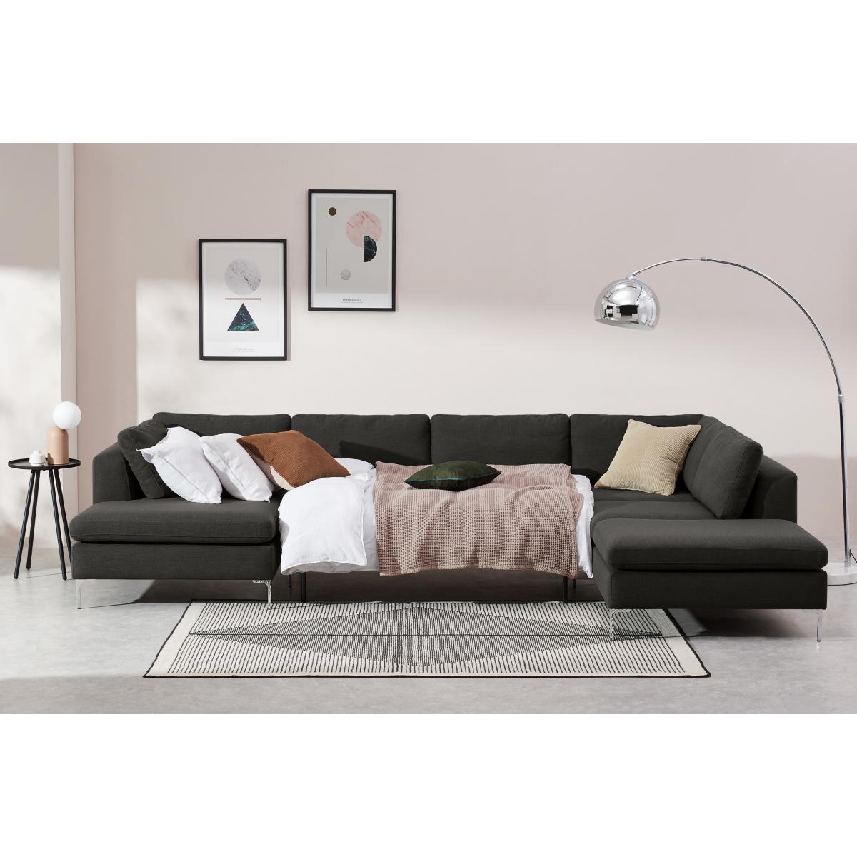 Monterosso Right Hand Facing Horseshoe Corner Sofa Bed, Oyster Grey – image 5