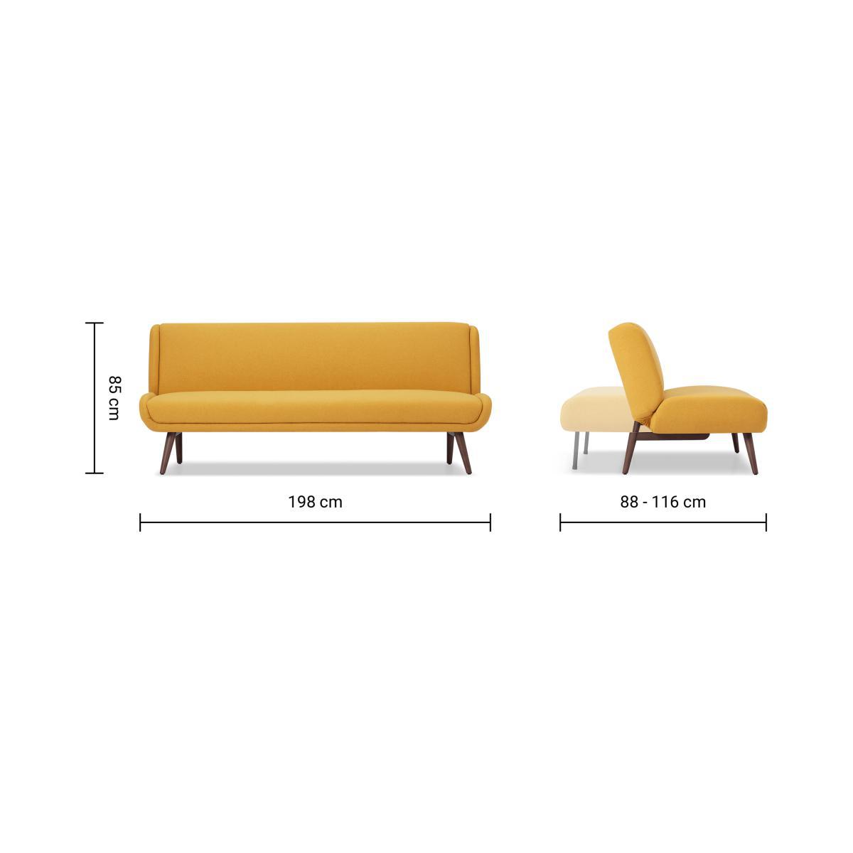 Moby Sofa Bed, Yolk Yellow – image 10