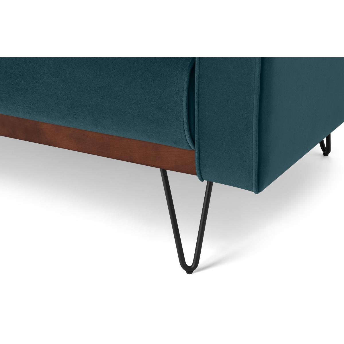 Warner Click Clack Sofa Bed, Steel Blue Velvet – image 7