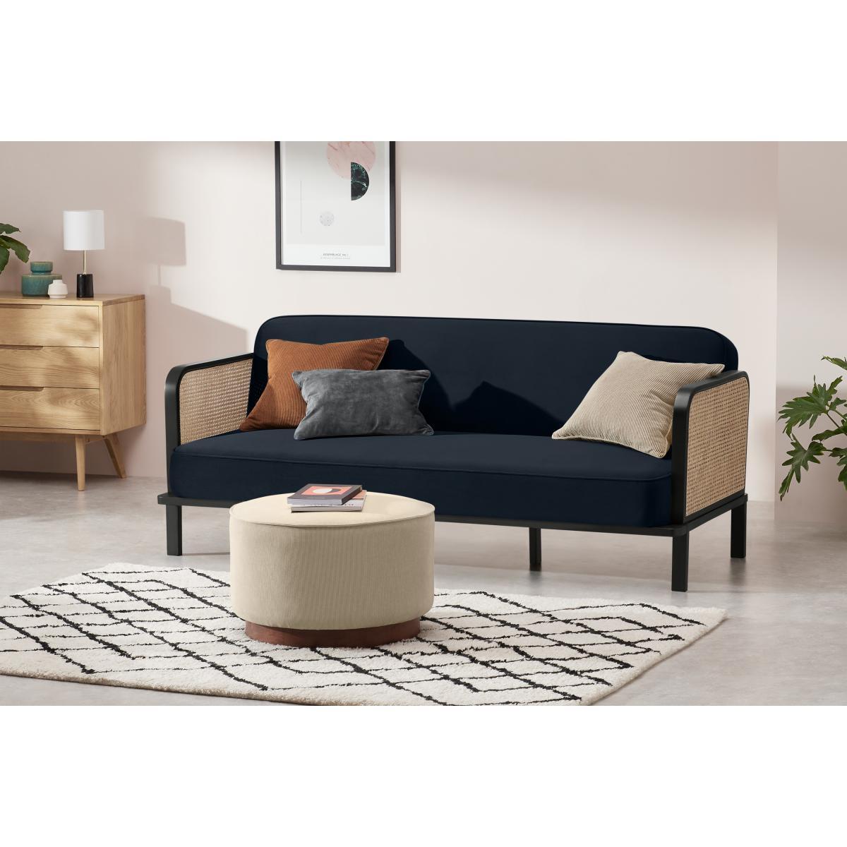 Toriko Click Clack Sofa Bed, Twilight Blue Velvet – image 4