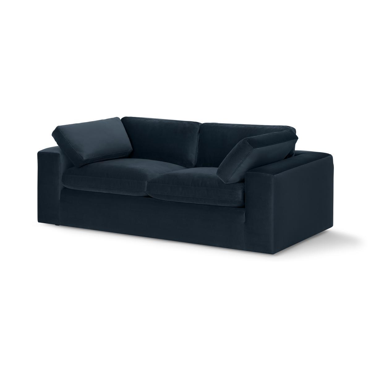 Samona 3 Seater Sofa Bed, Dark Blue Velvet – image 3
