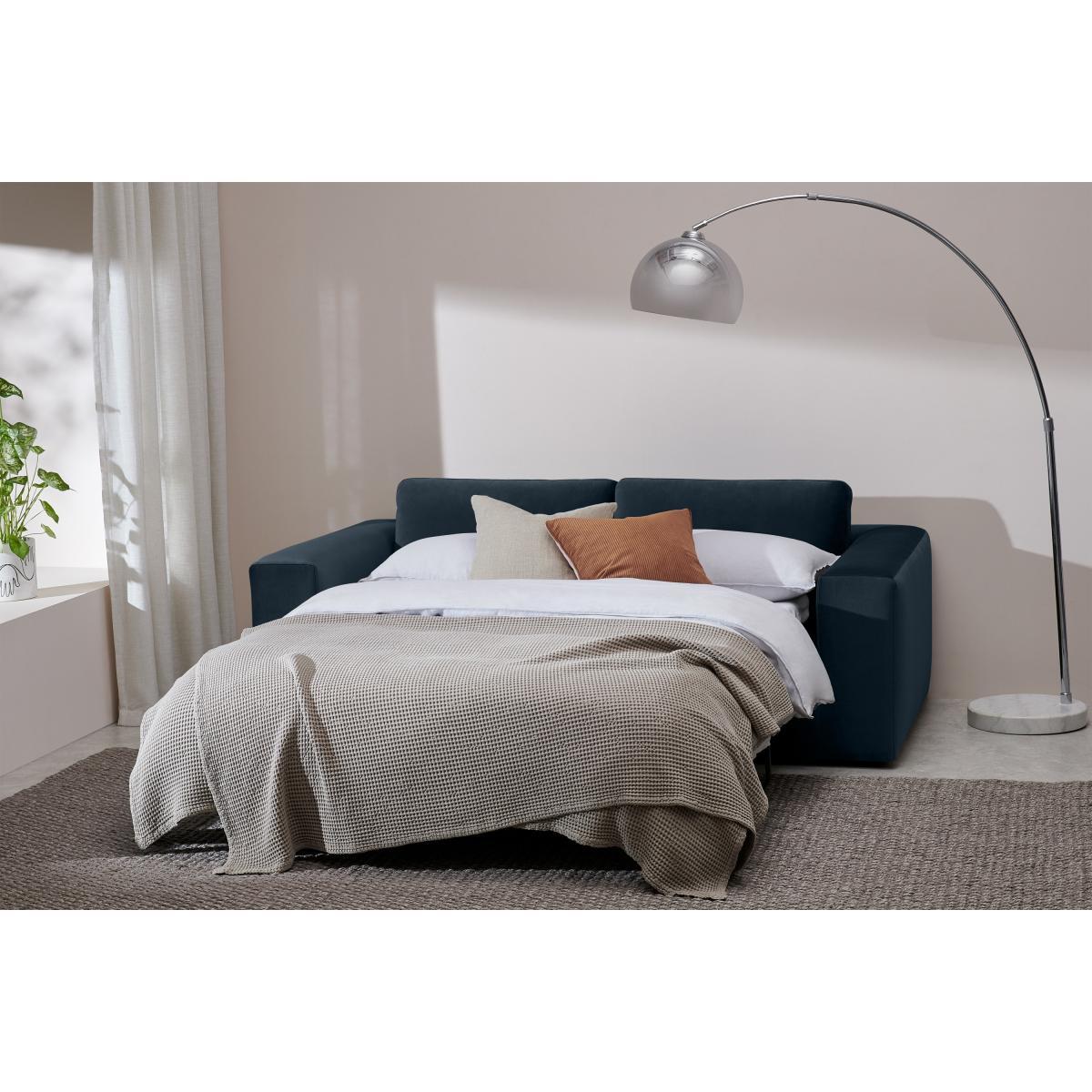 Samona 3 Seater Sofa Bed, Dark Blue Velvet – image 5