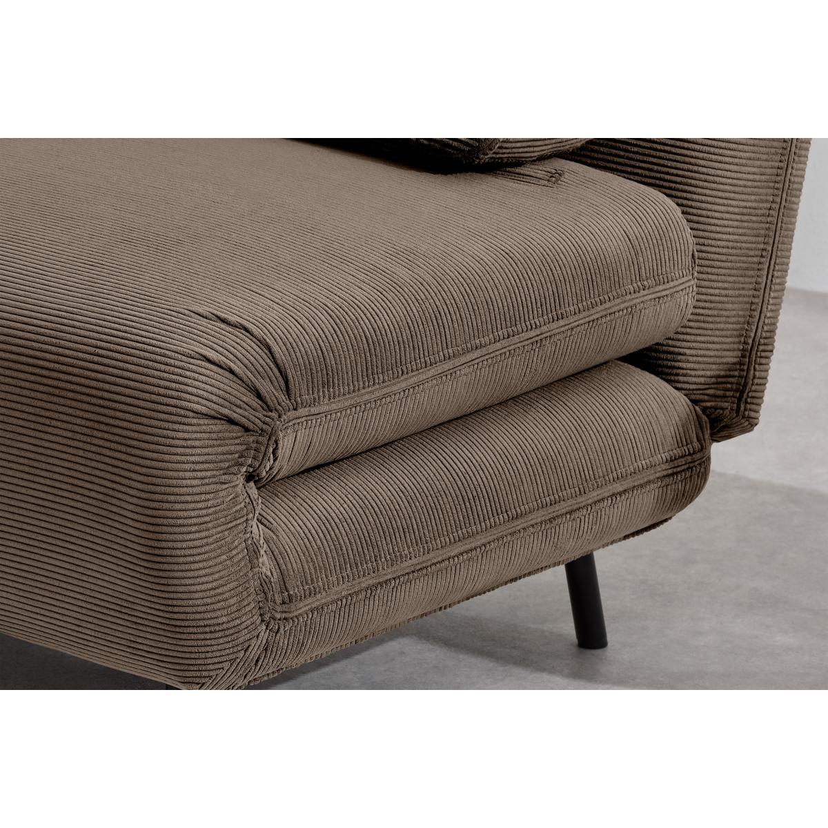Kahlo Large Sofa Bed, Taupe Corduroy Velvet – image 5