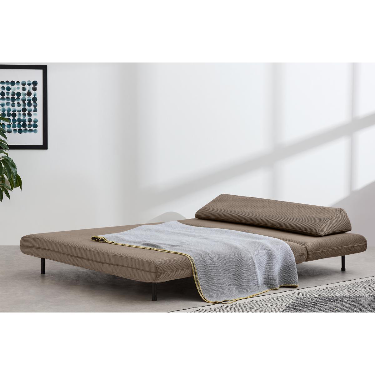 Kahlo Large Sofa Bed, Taupe Corduroy Velvet – image 8