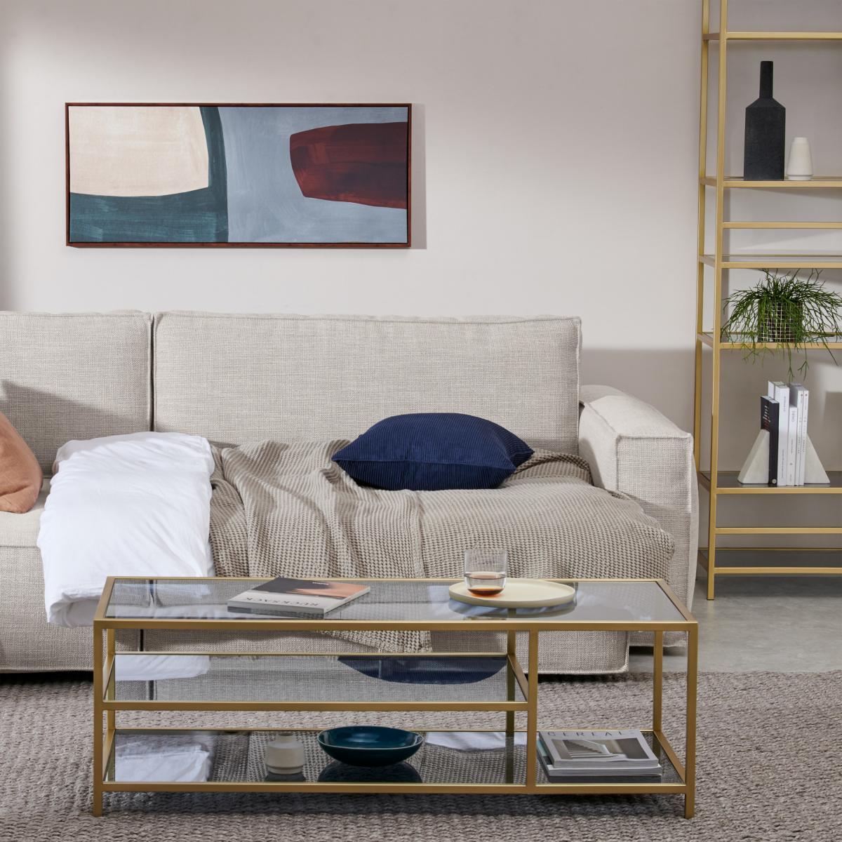 Carlo Extending Platform Sofa Bed, Latte Textured Weave – image 5