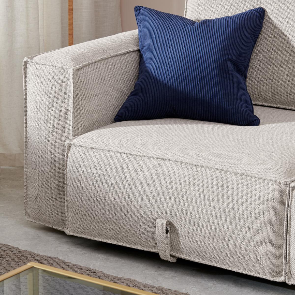 Carlo Extending Platform Sofa Bed, Latte Textured Weave – image 6