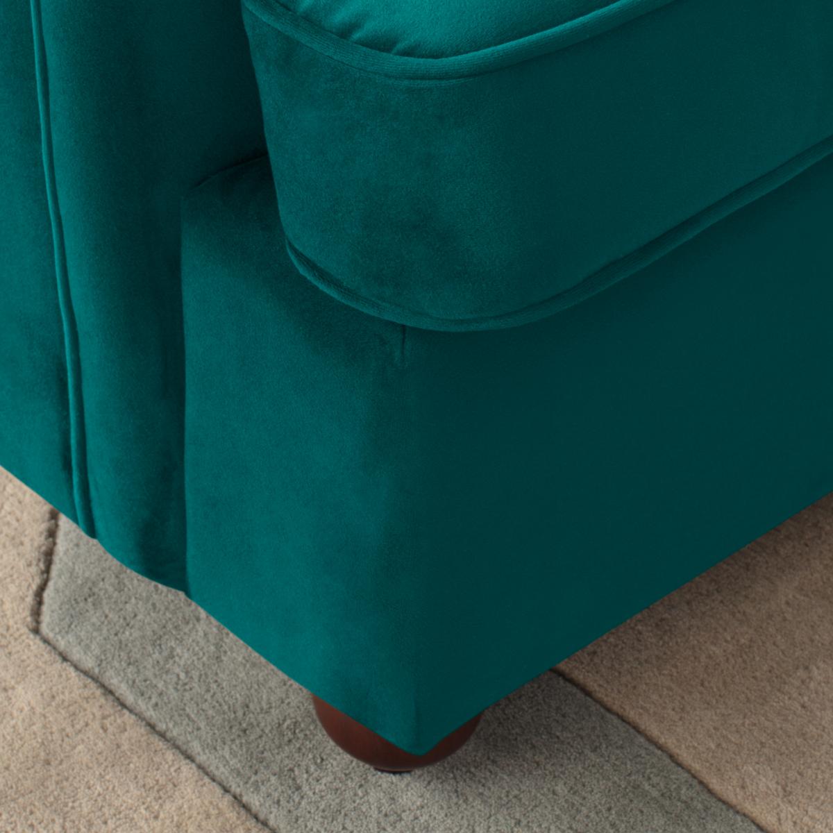 Orson 3 Seater Sofa Bed, Teal Blue Recycled Velvet – image 11