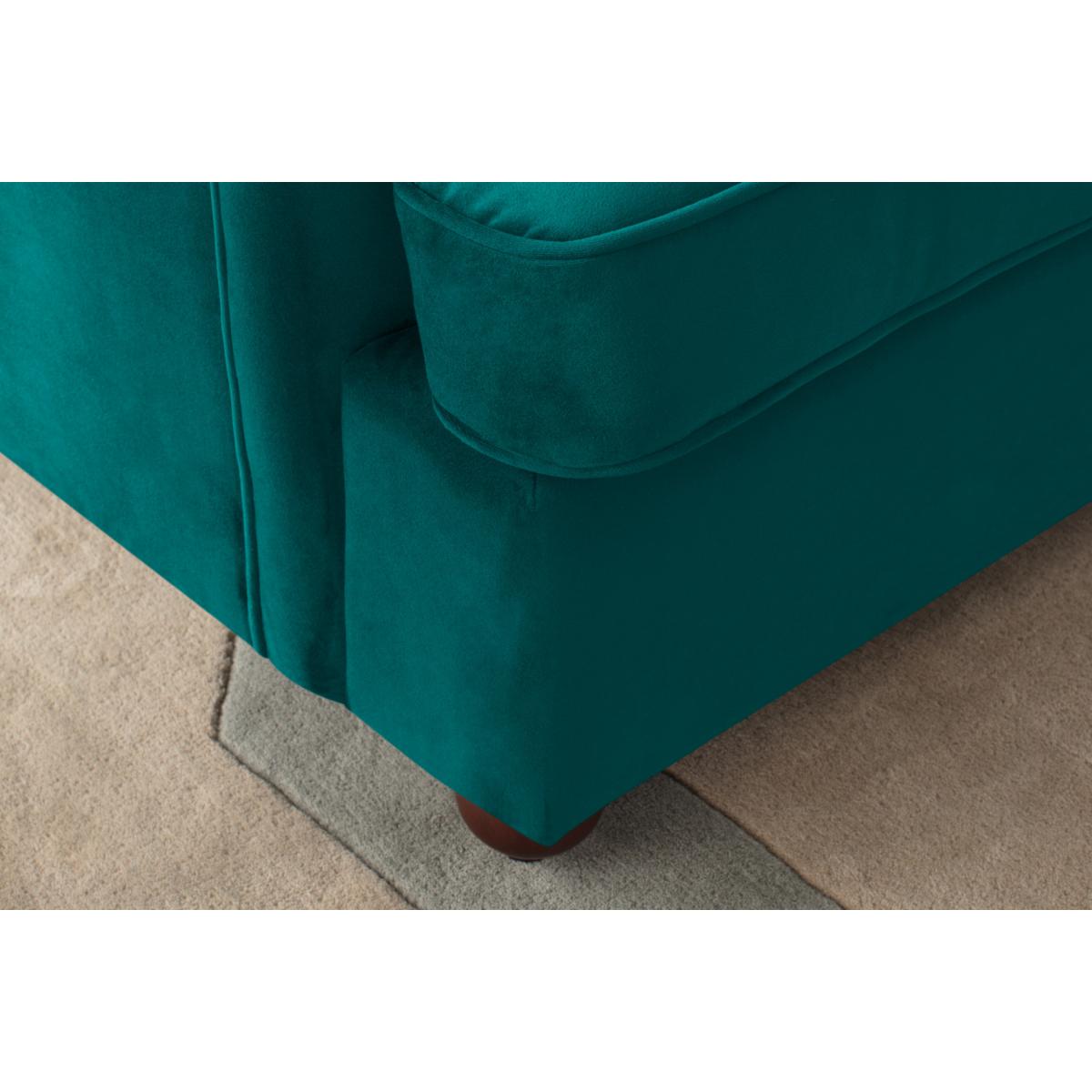 Orson 3 Seater Sofa Bed, Teal Blue Recycled Velvet – image 5