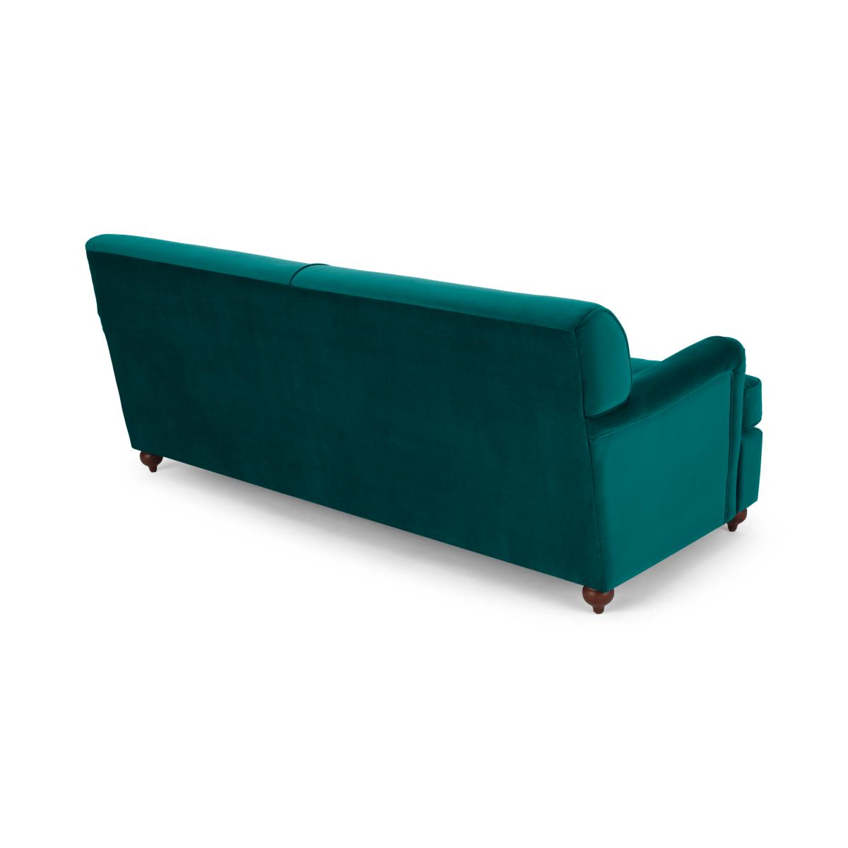 Orson 3 Seater Sofa Bed, Teal Blue Recycled Velvet – image 6