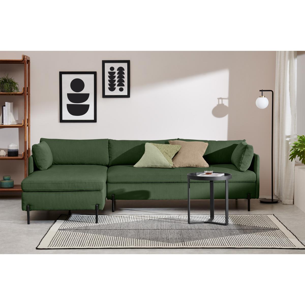Zarina Left Hand Facing Chaise End Corner Sofa Bed, Meadow Corduroy Velvet – image 4