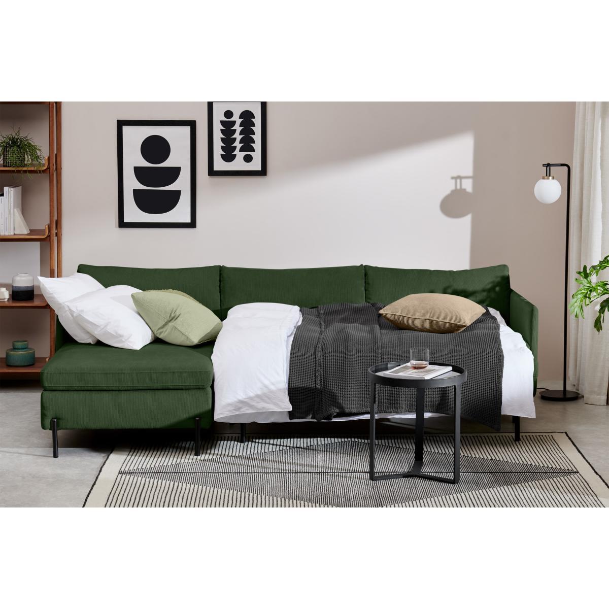 Zarina Left Hand Facing Chaise End Corner Sofa Bed, Meadow Corduroy Velvet – image 5