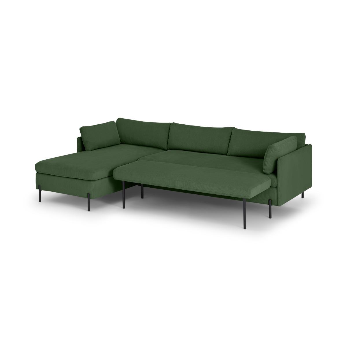 Zarina Left Hand Facing Chaise End Corner Sofa Bed, Meadow Corduroy Velvet – image 8