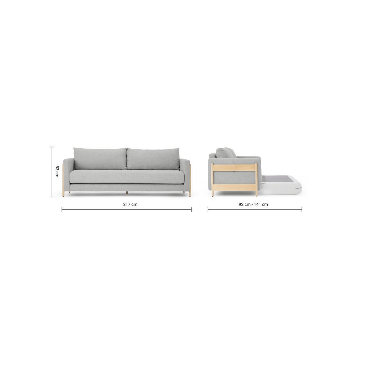 Santina 3 Seater Sofa Bed, Luna Grey Weave – image 11