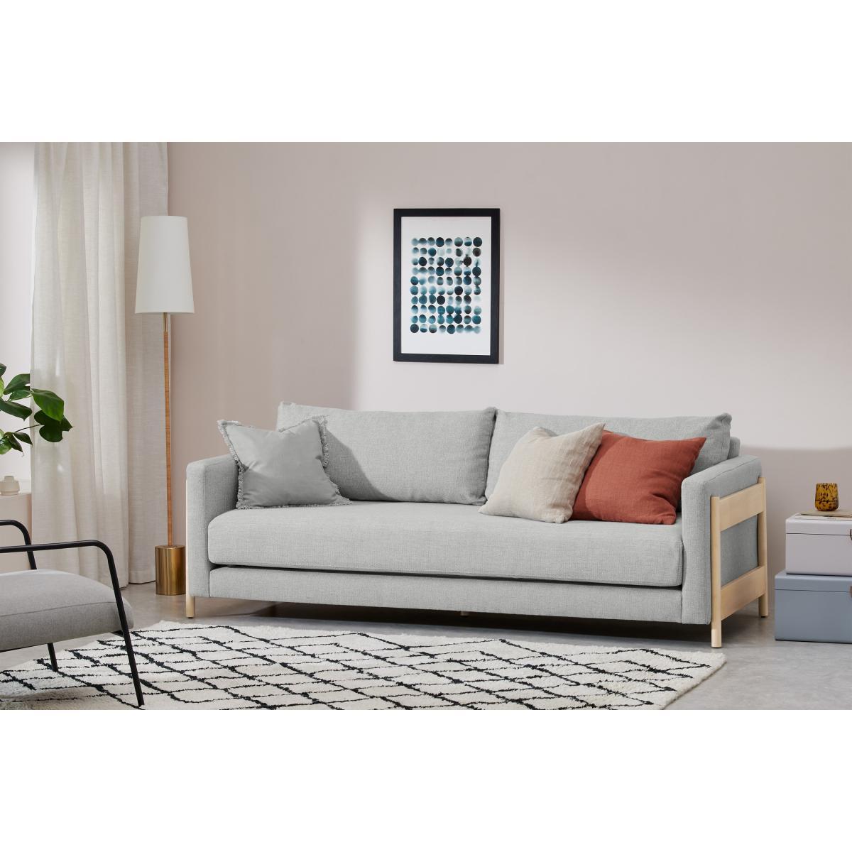 Santina 3 Seater Sofa Bed, Luna Grey Weave – image 4