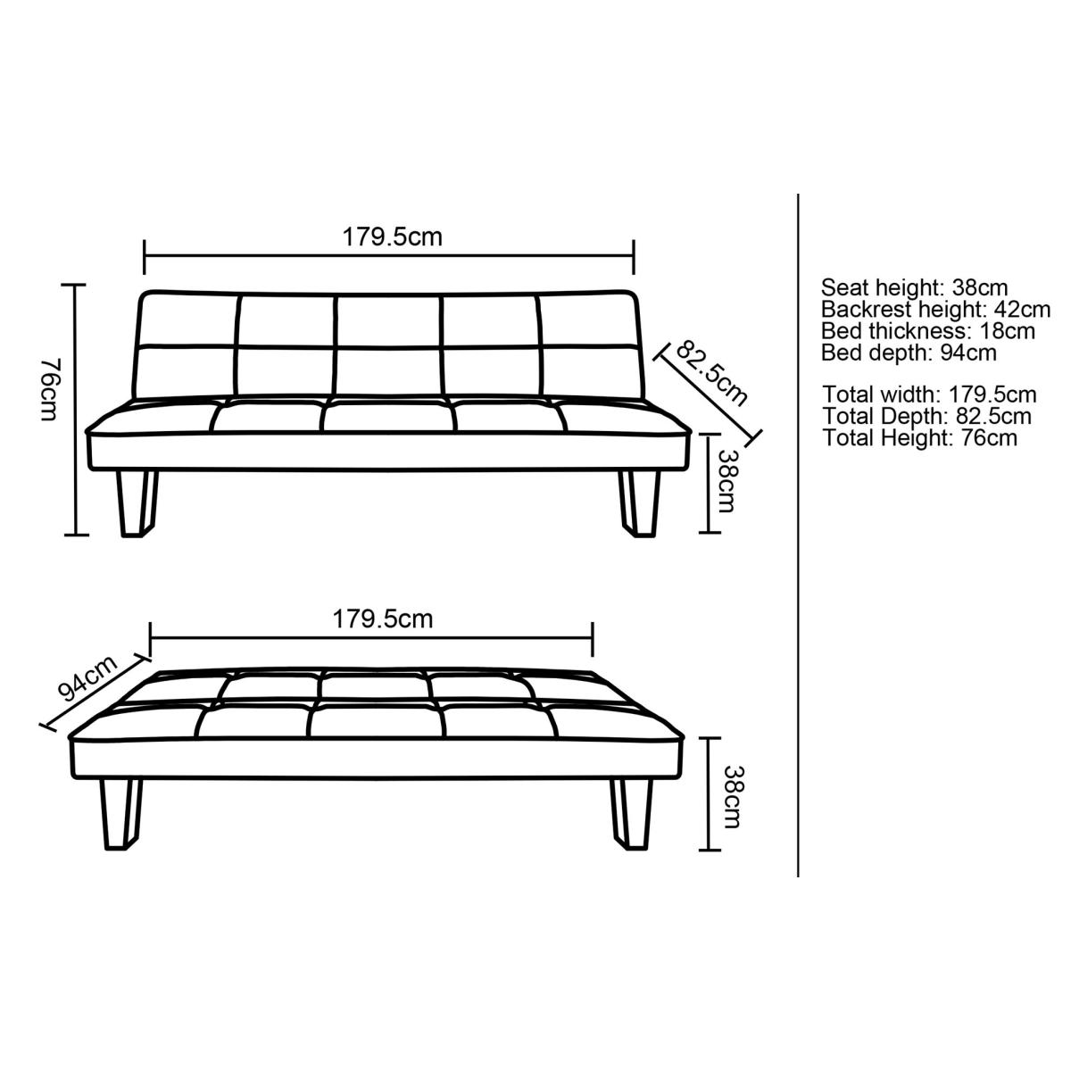 Florence – Modern Sofa Bed – Grey – image 5