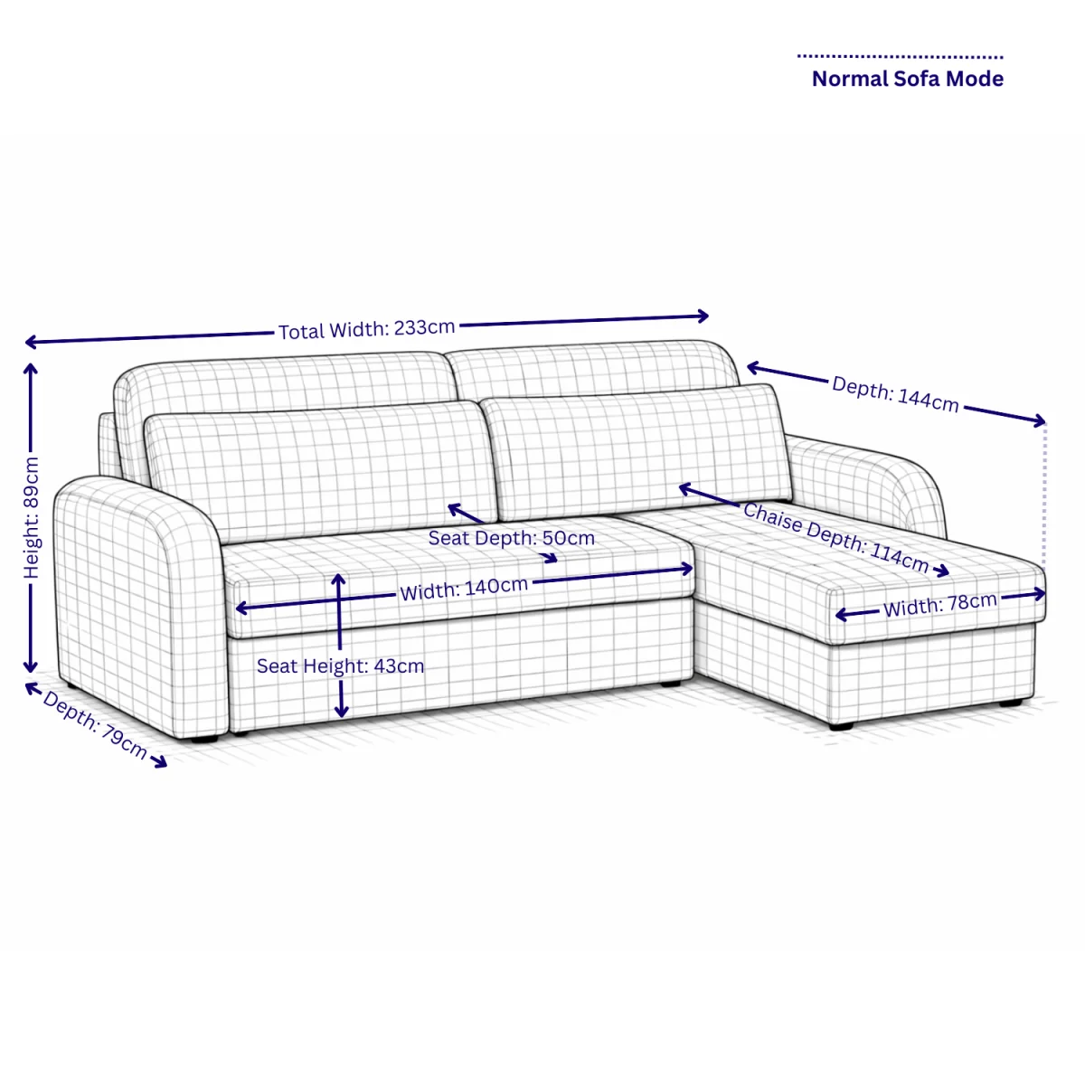 FLYN L-Shape 3-Seater Boucle Sofa Bed - Boucle Taupe – image 7