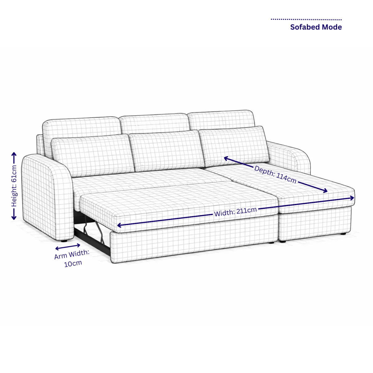 FLYN L-Shape 3-Seater Boucle Sofa Bed - Boucle Taupe – image 8