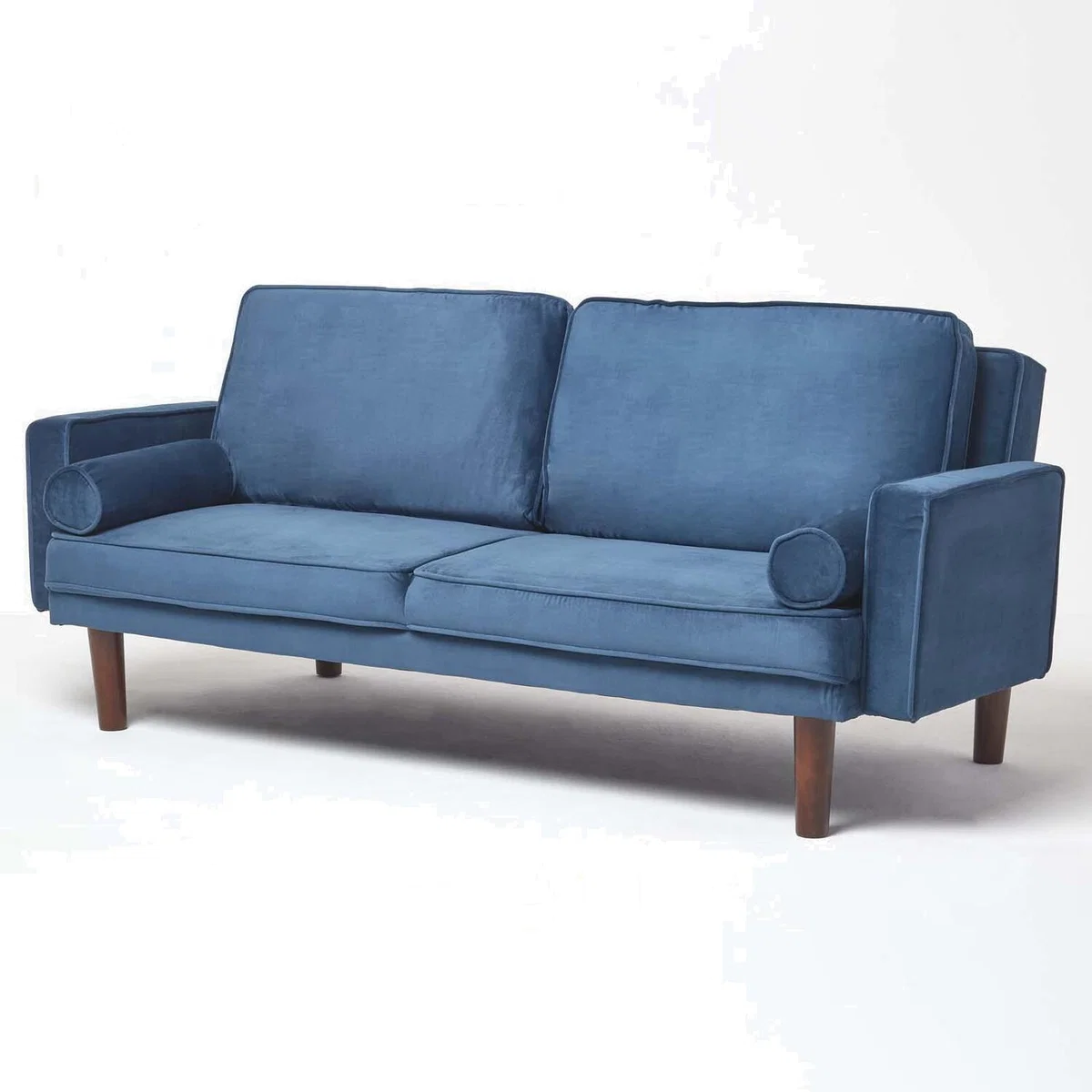 Stanley Velvet Large 3 Seater Sofa Bed - Navy – image 1
