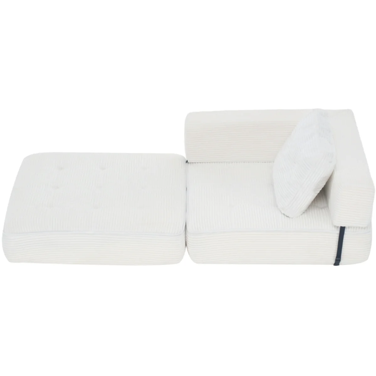 Fold-Out Sofa Bed with Pillow - White - White – image 6