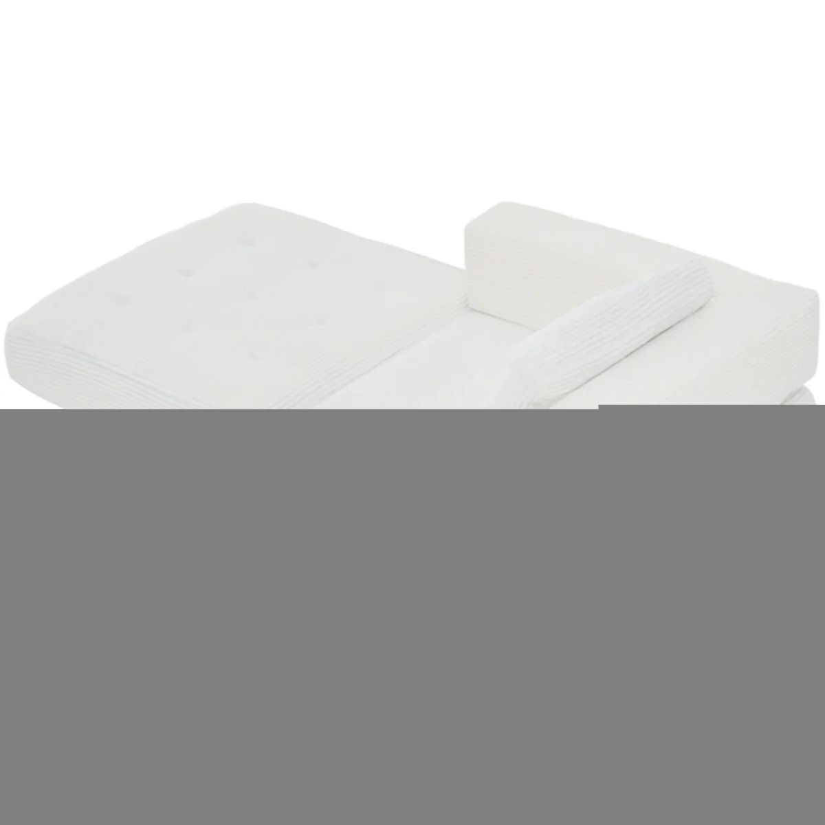 Fold-Out Sofa Bed with Pillow - White - White – image 7
