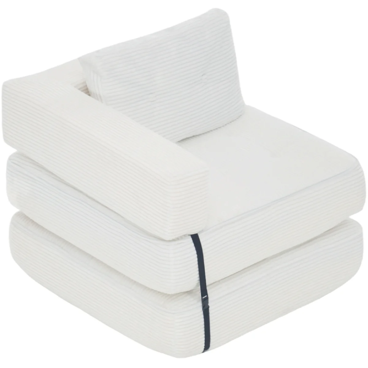 Fold-Out Sofa Bed with Pillow - White - White – image 8