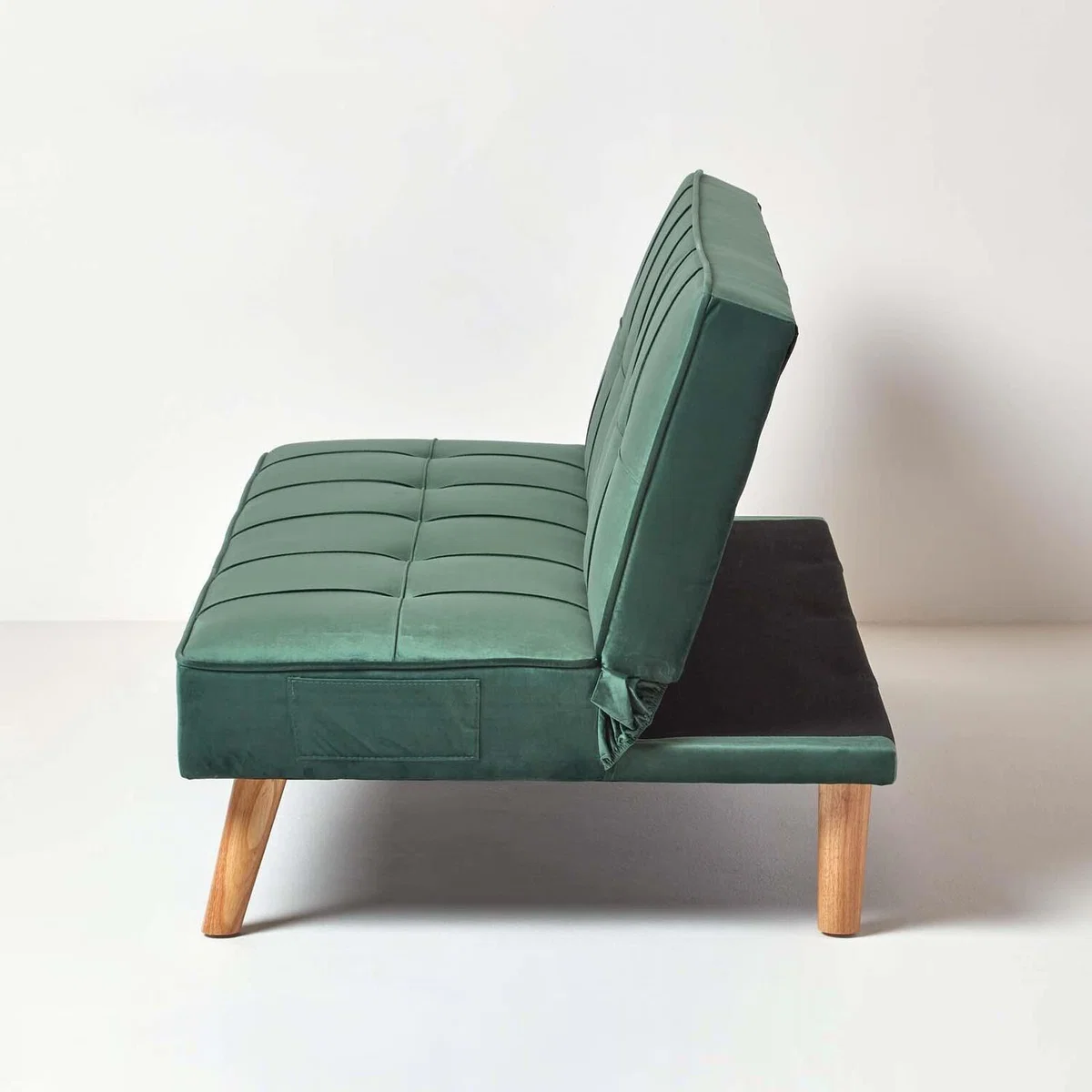 Bower Velvet Large 3 Seater Sofa Bed - Dark Green – image 2