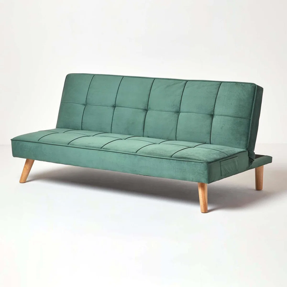 Bower Velvet Large 3 Seater Sofa Bed - Dark Green – image 1