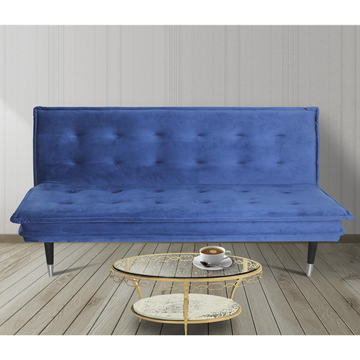 Hadley Velvet Sofa Bed - Navy – image 5