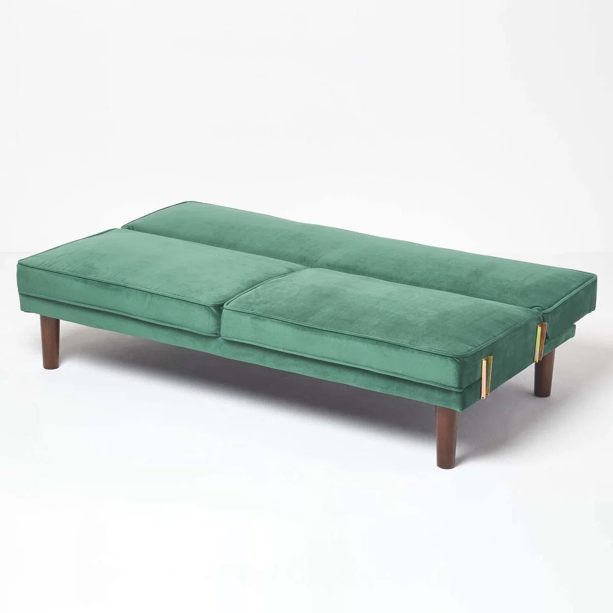 Stanley Velvet Large 3 Seater Sofa Bed - Dark Green – image 2