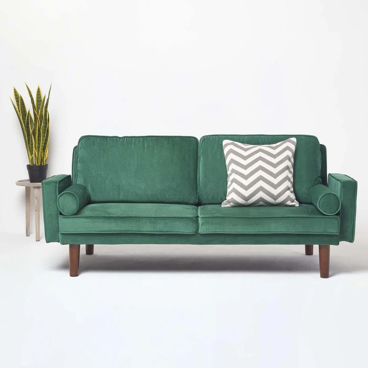 Stanley Velvet Large 3 Seater Sofa Bed - Dark Green – image 4