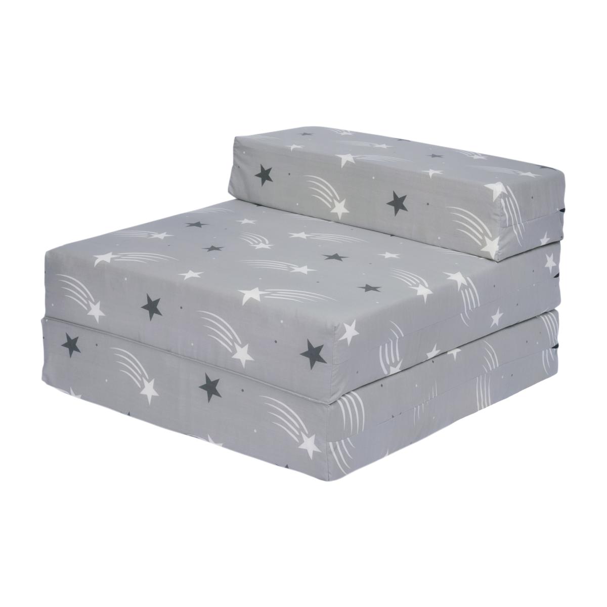 Shooting Stars Kids Z Folding Mattress Futon Bed - Grey