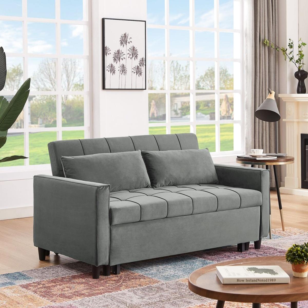 Convertible 3-in-1 Sofa Bed - Grey – image 2
