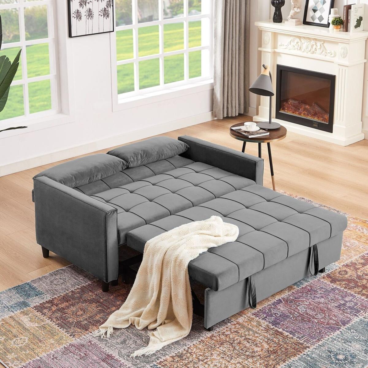 Convertible 3-in-1 Sofa Bed - Grey – image 4