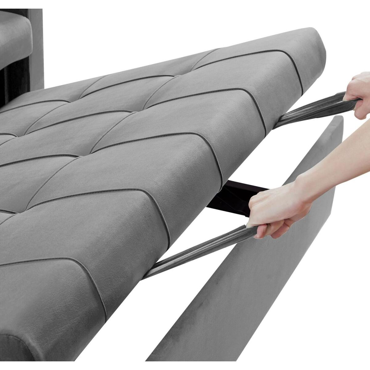 Convertible 3-in-1 Sofa Bed - Grey – image 8
