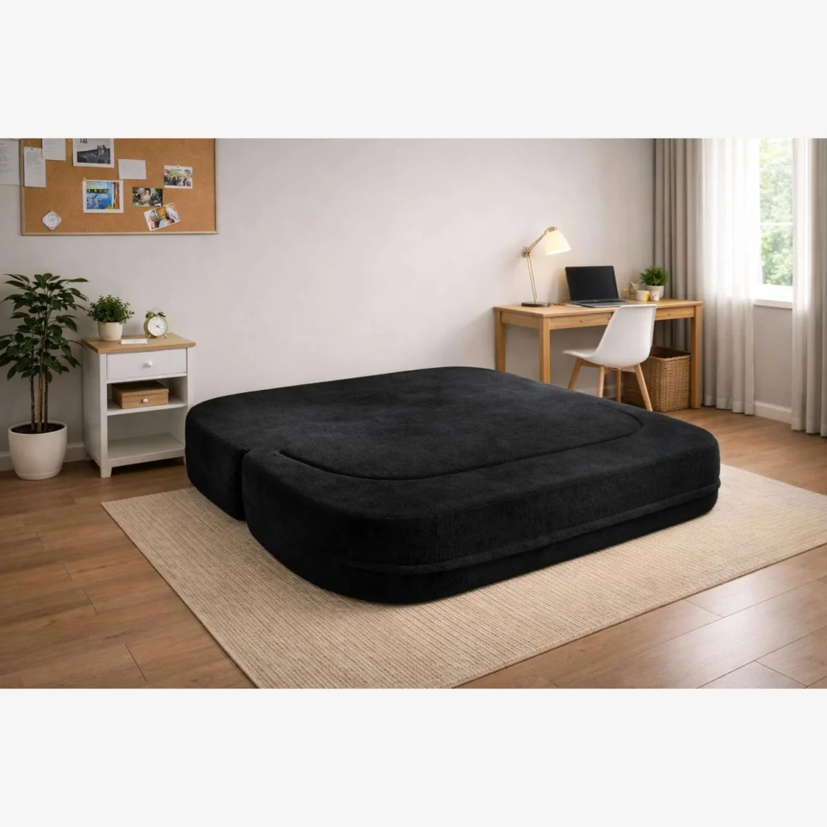 Divine Emma Black 2 Seater Sofa Bed - Black – image 1
