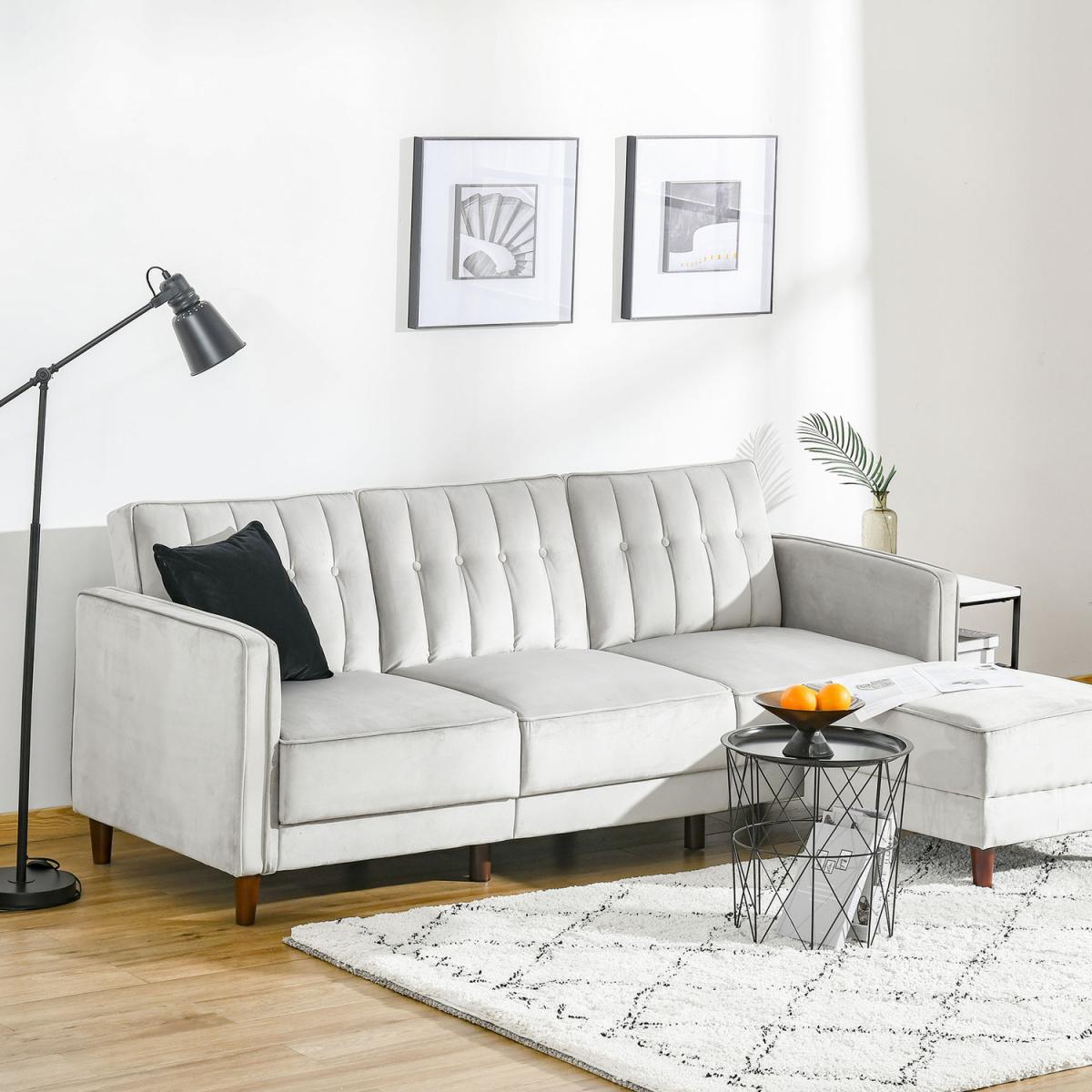 Modern Sofa Bed Reversible Sofa Set - Light grey – image 1