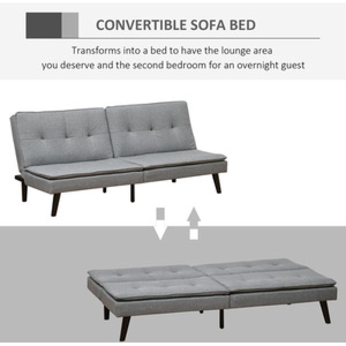 Convertible Futon Sofa Bed  - Grey – image 3